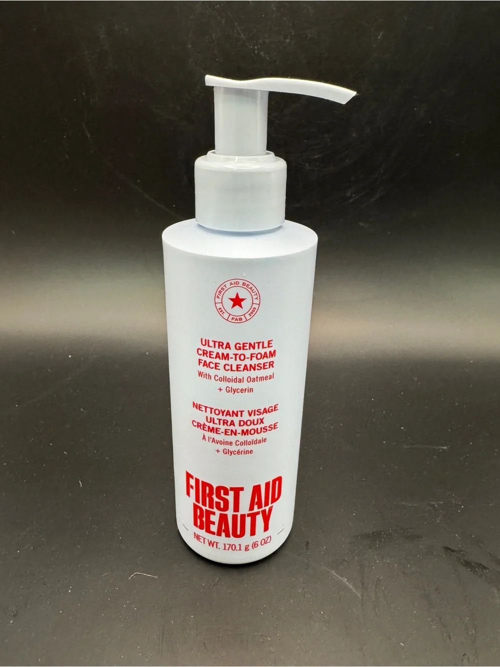 NEW First Aid Beauty Ultra Gentle Cream-to-Foam Face Cleanser - 6oz., SEALED